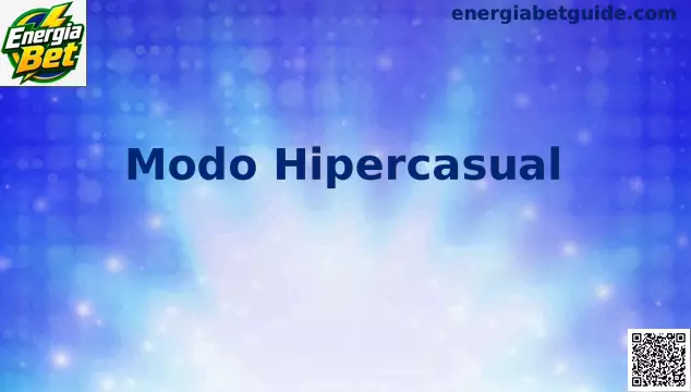 Interface explicativa do Modo Hipercasual no Energia Bet